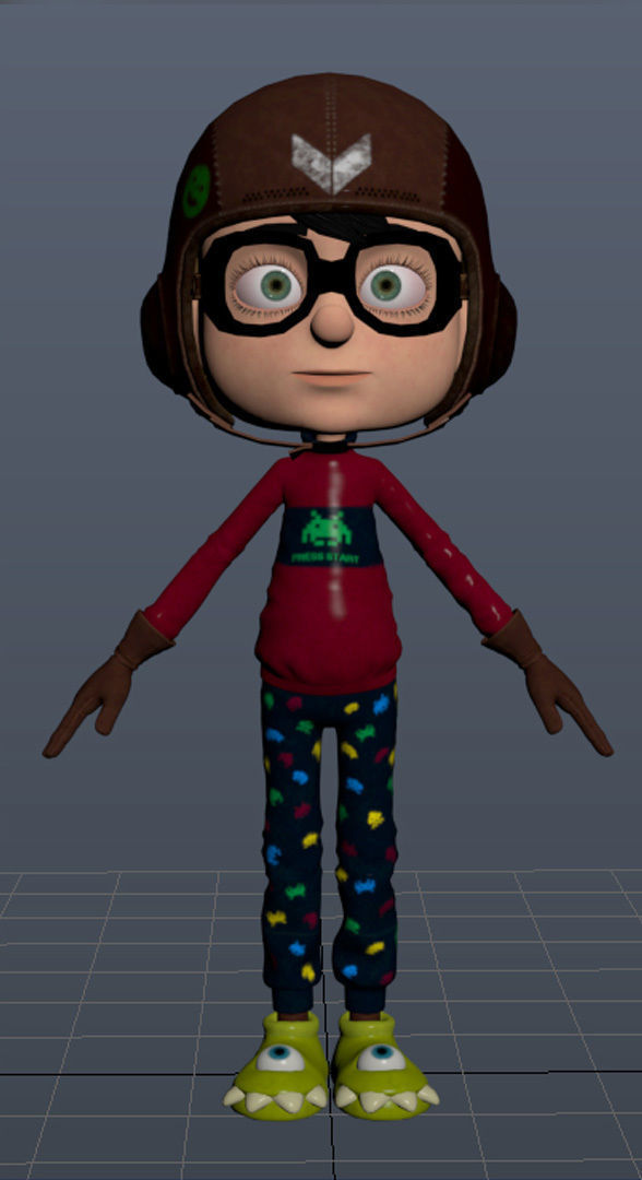 Pilot Boy and Mecha 3D model_16