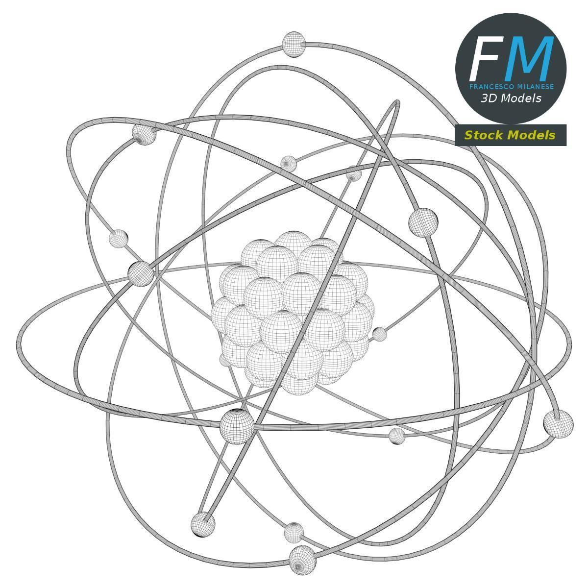 Stylized atom 3D model_7