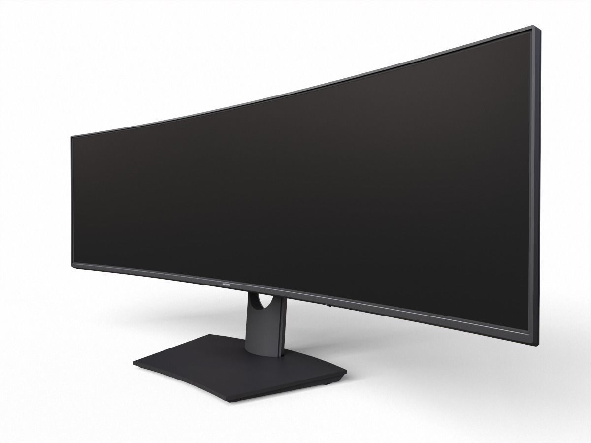 dell UltraSharp 49 inch curved monitor  Low-poly 3D model_1