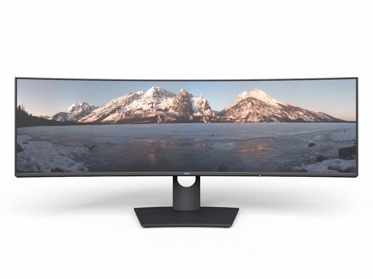 dell UltraSharp 49 inch curved monitor  Low-poly 3D model_3