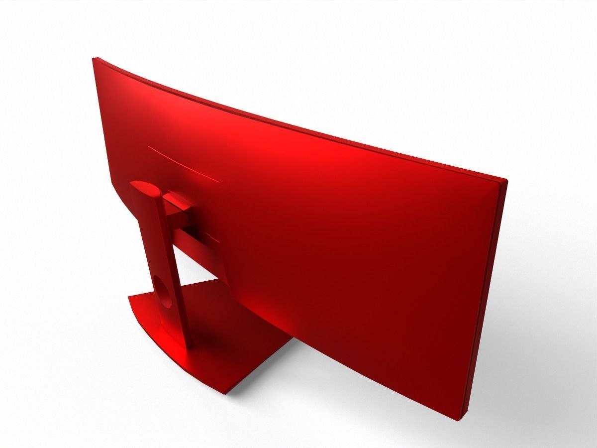 dell UltraSharp 49 inch curved monitor  Low-poly 3D model_11