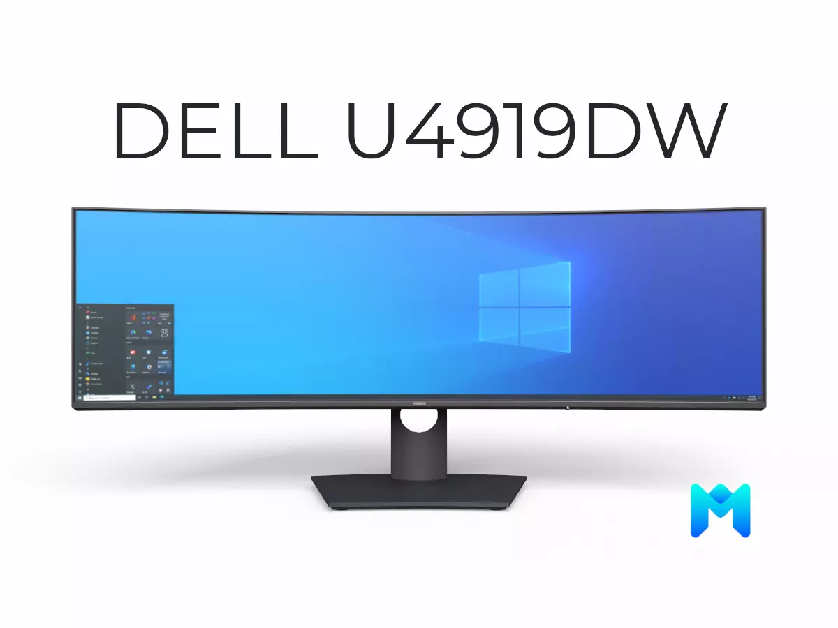 dell UltraSharp 49 inch curved monitor  Low-poly 3D model_0