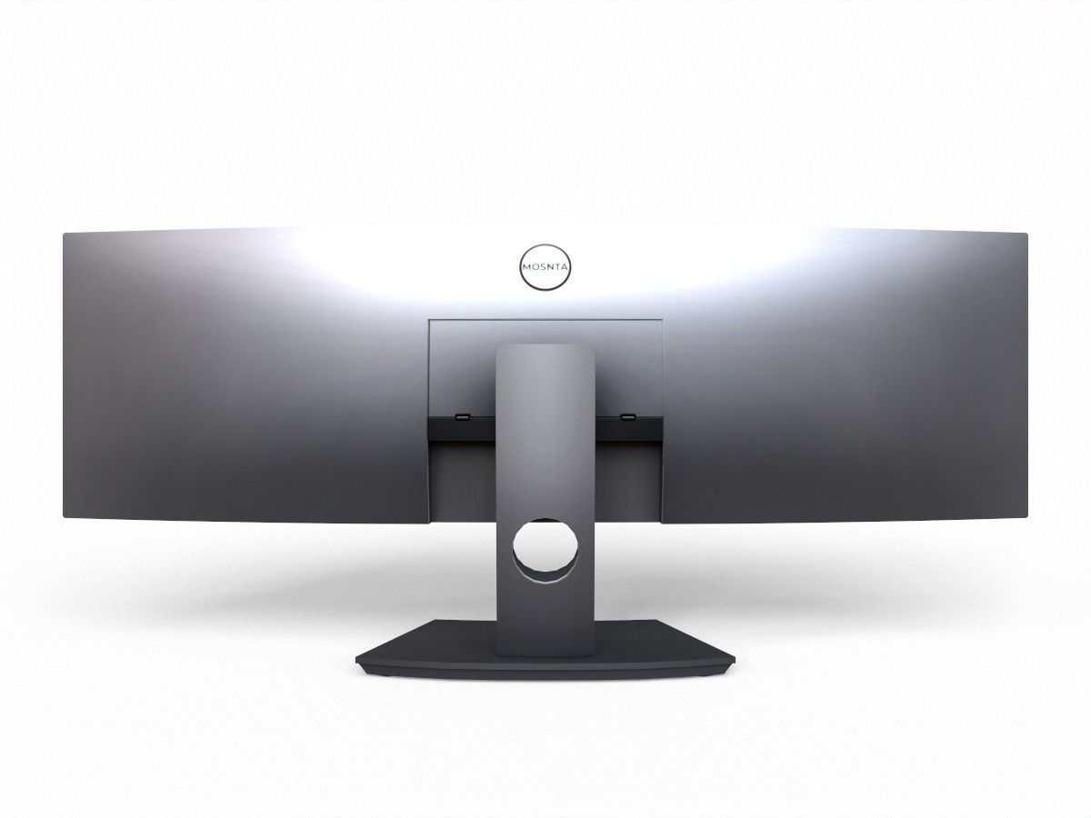 dell UltraSharp 49 inch curved monitor  Low-poly 3D model_5