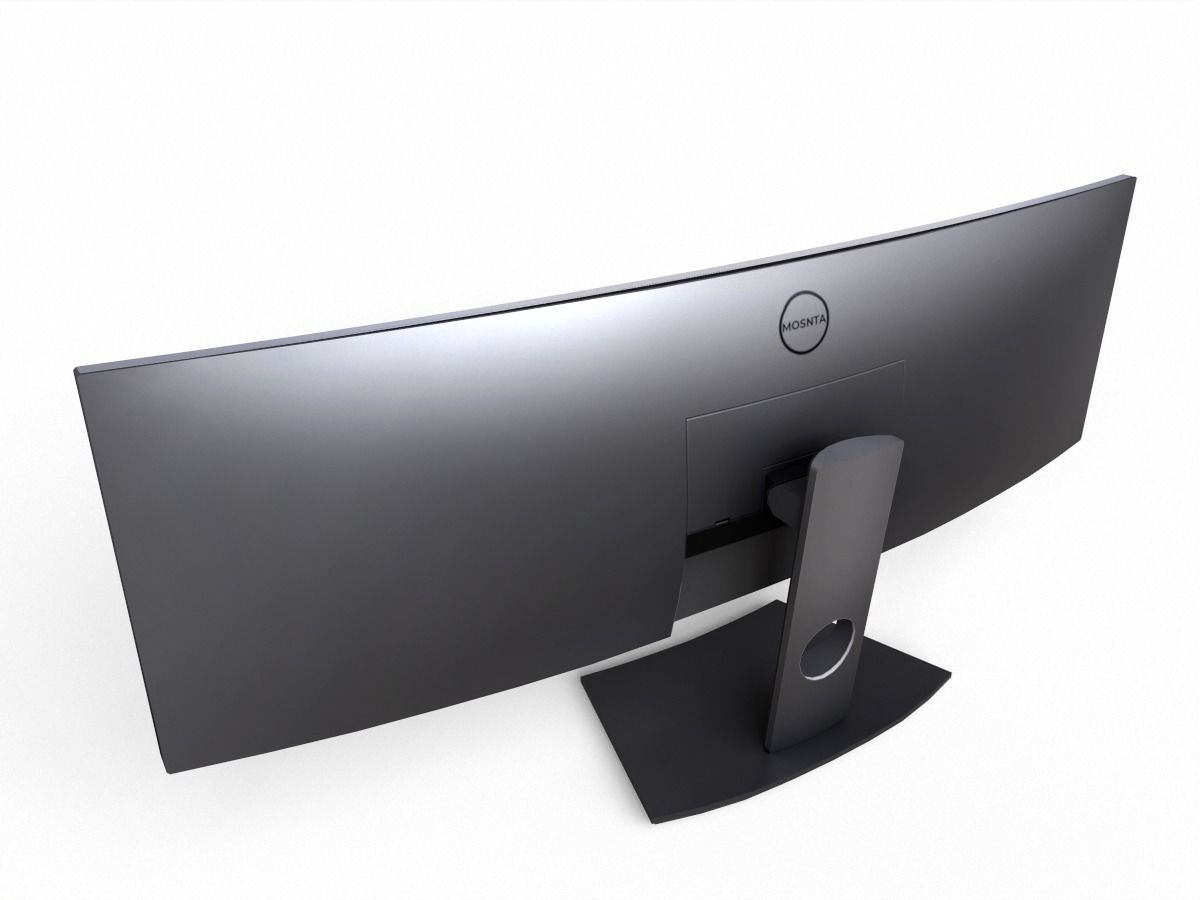 dell UltraSharp 49 inch curved monitor  Low-poly 3D model_6