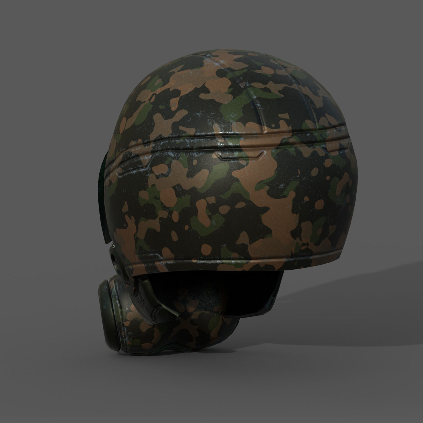 Helmet scifi armor combat fantasy armor Low-poly 3D model_9