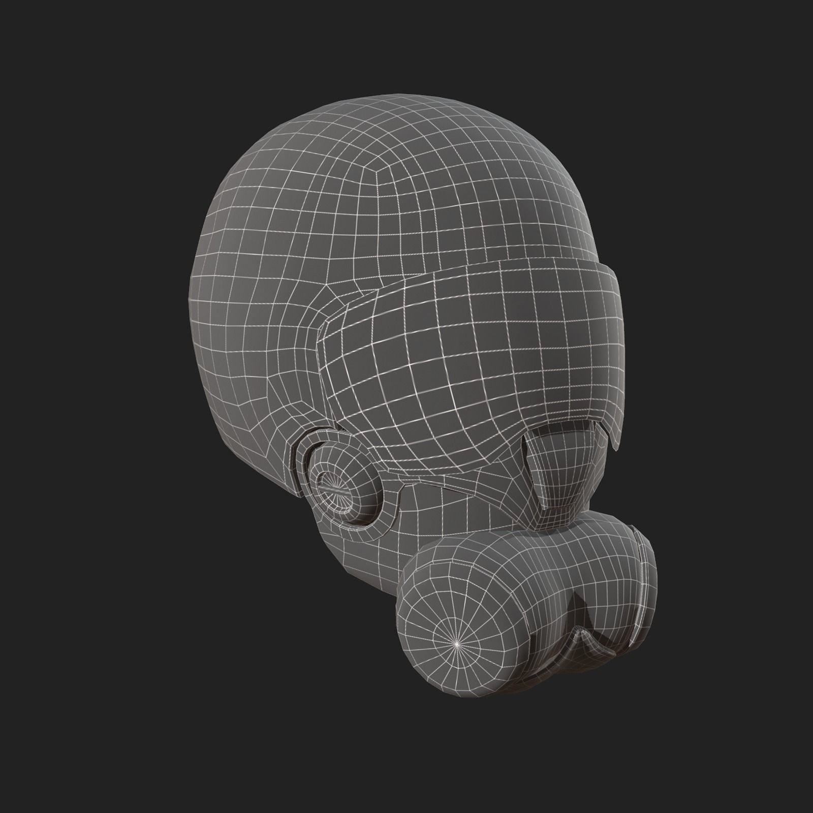 Helmet scifi armor combat fantasy armor Low-poly 3D model_12