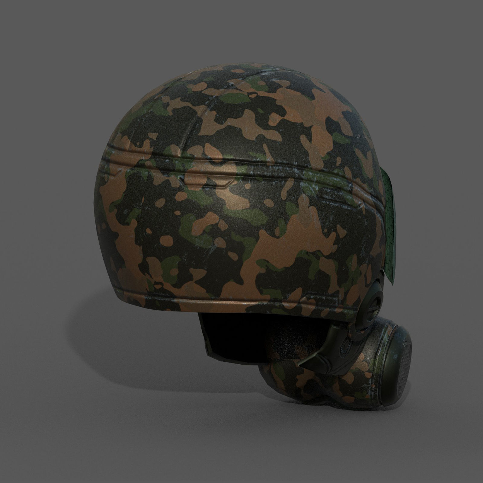 Helmet scifi armor combat fantasy armor Low-poly 3D model_10