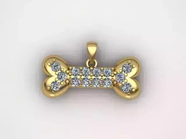 dog bone pendant print model