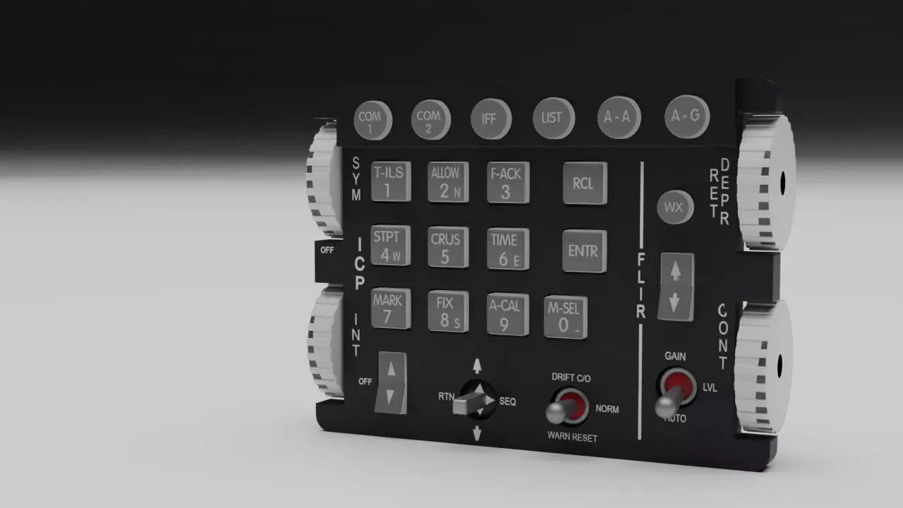 F16 Integrated Control Panel - ICP 3D model_0