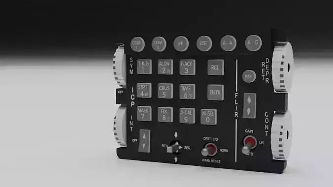 F16 Integrated Control Panel - ICP 3D model