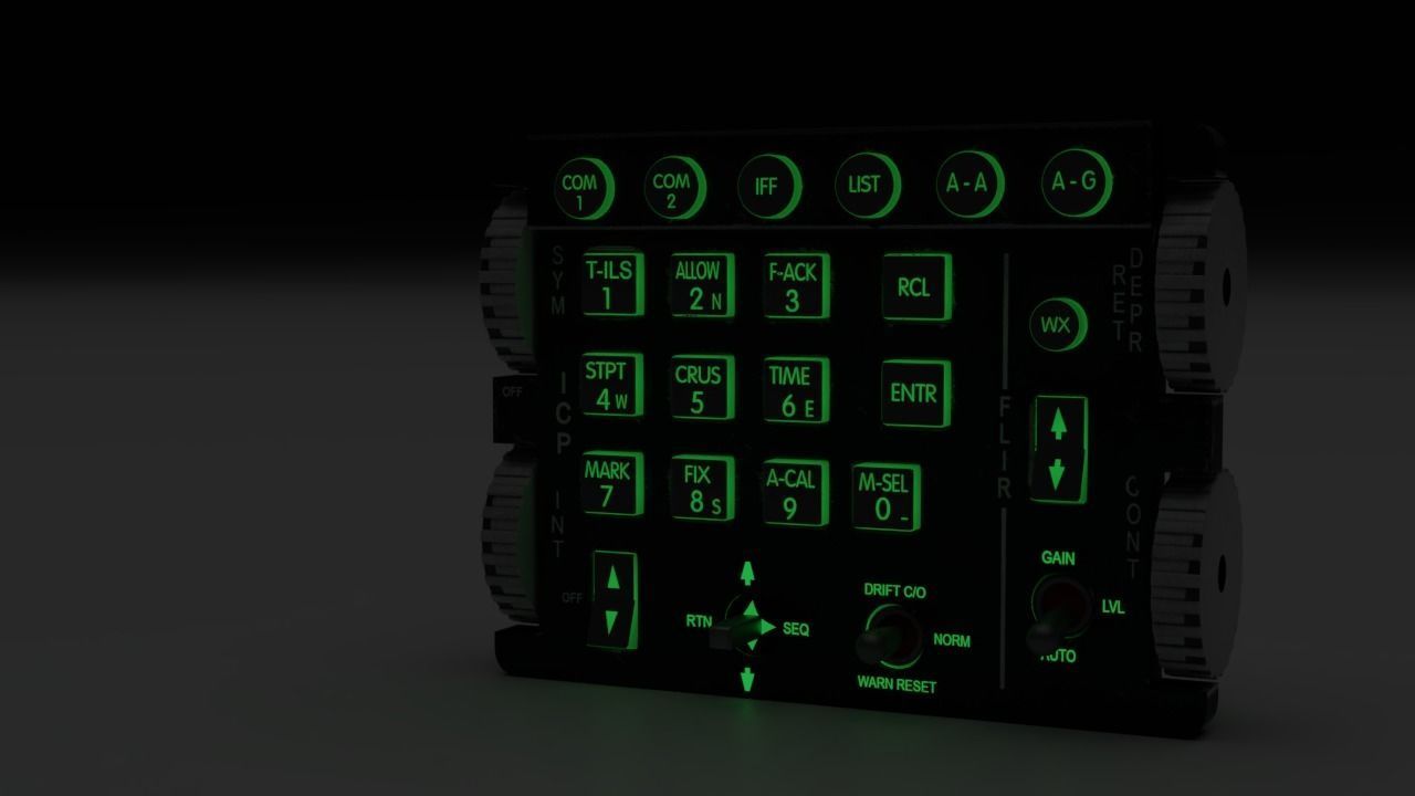 F16 Integrated Control Panel - ICP 3D model_7