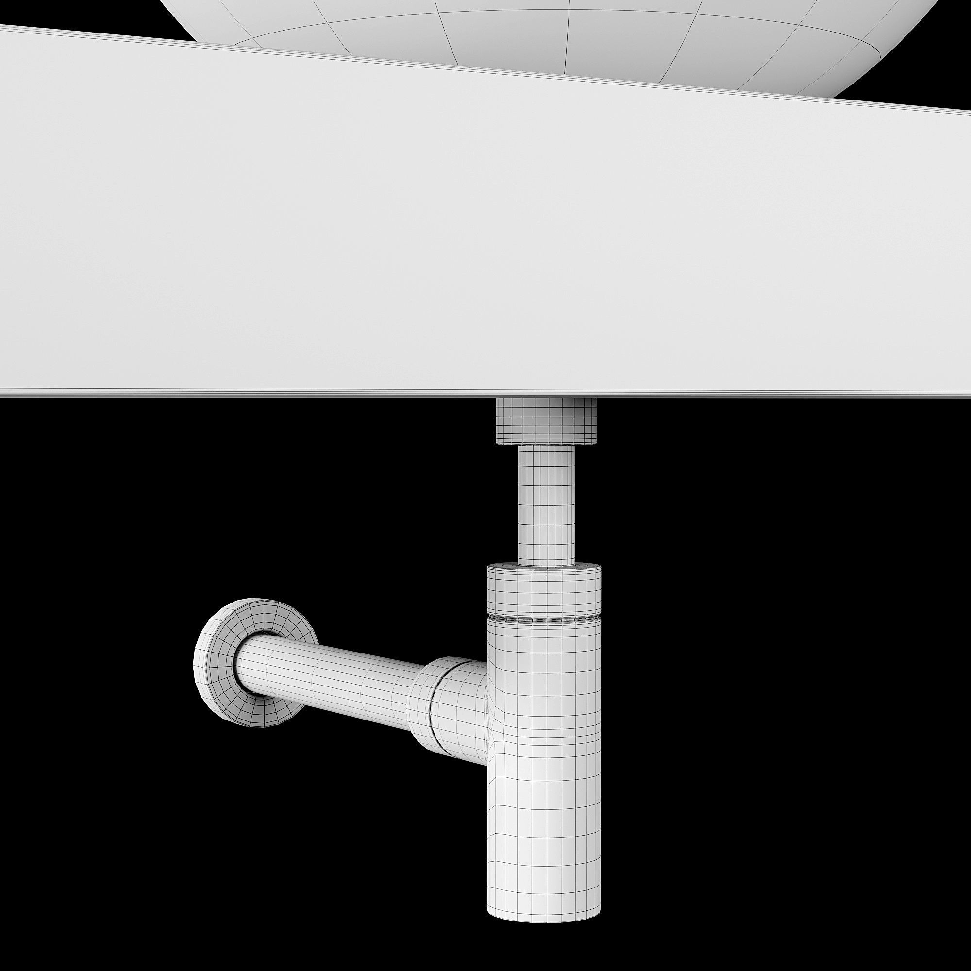 Giro pietra grey marble basin Lusso stone model 3D model_5