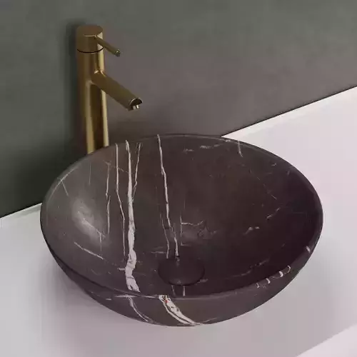 Giro pietra grey marble basin Lusso stone model 3D model
