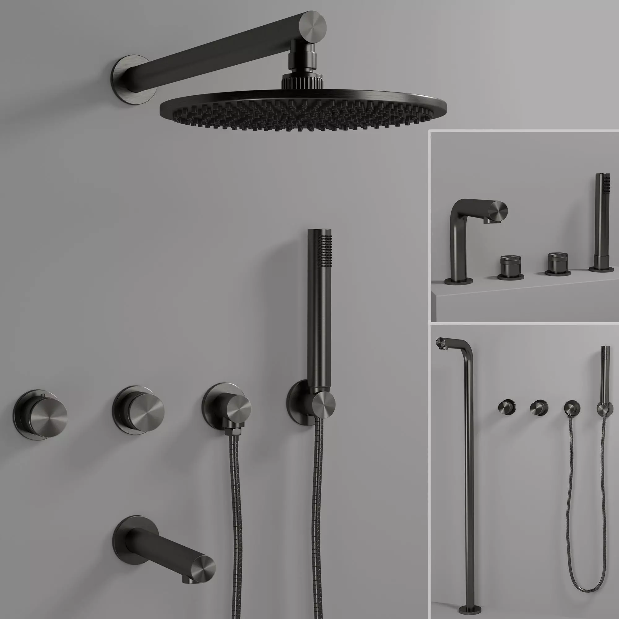 Shower Lusso stone 3D model_0