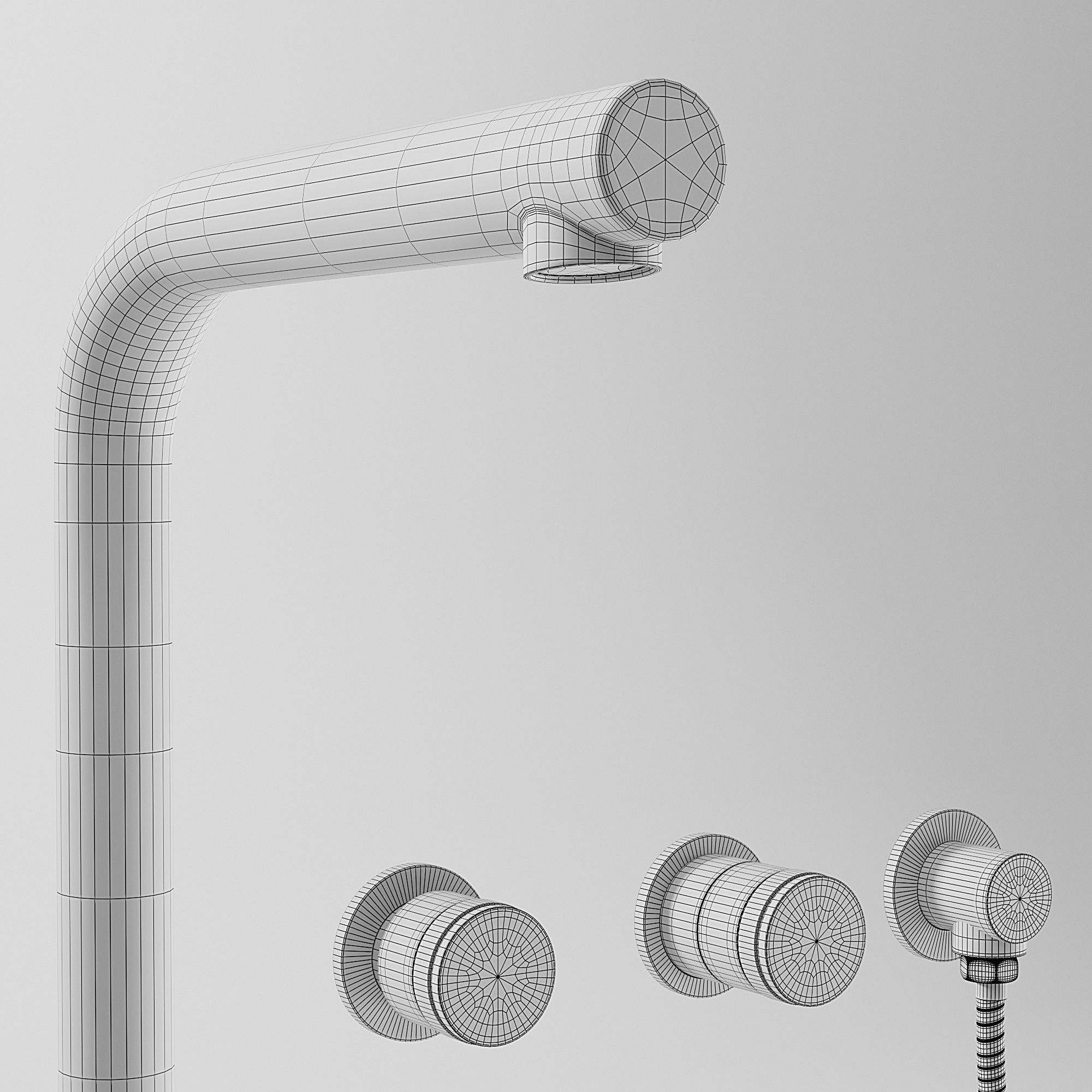 Shower Lusso stone 3D model_7