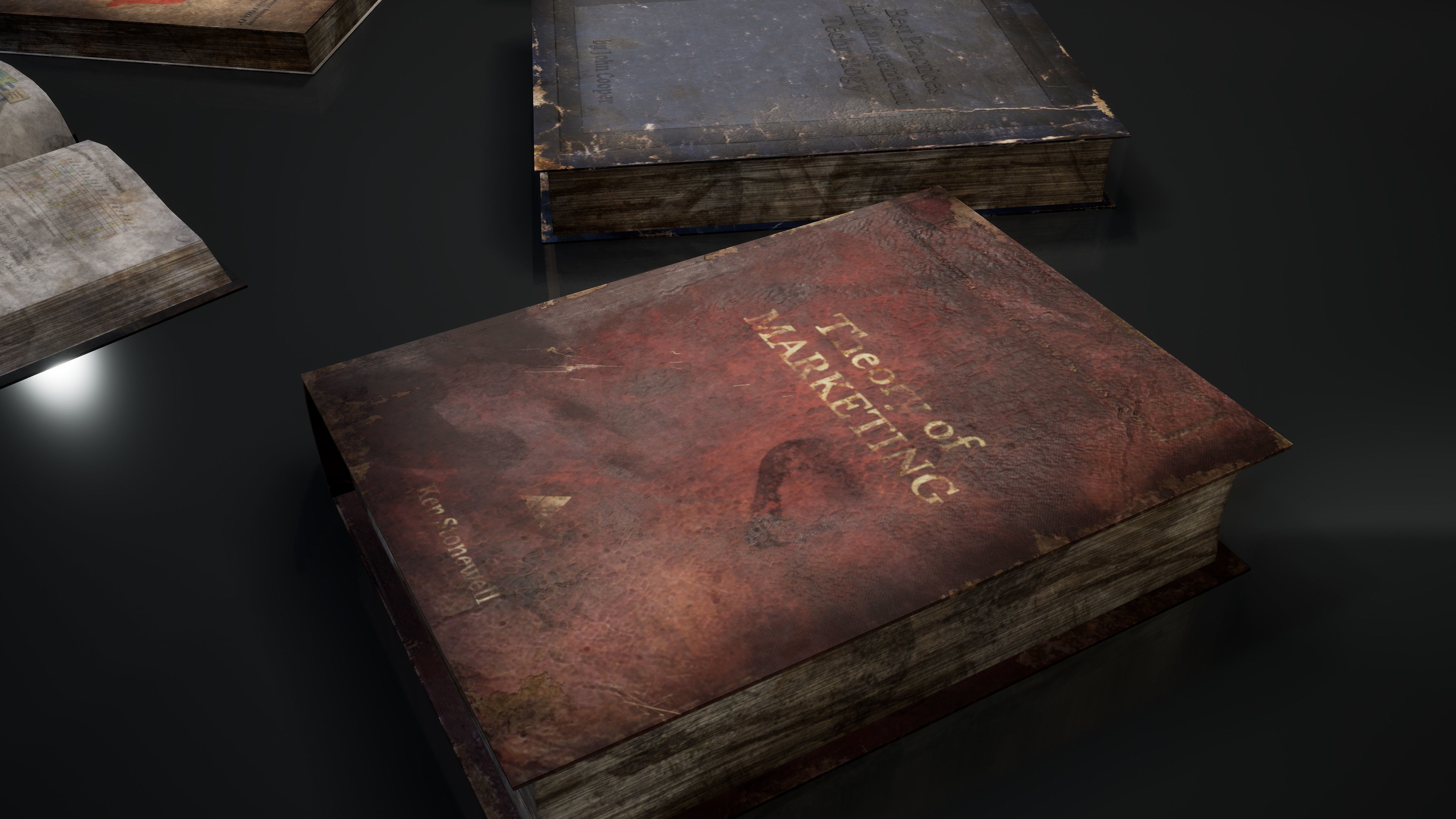 New and Old books - magazines - notes Low-poly 3D model_10