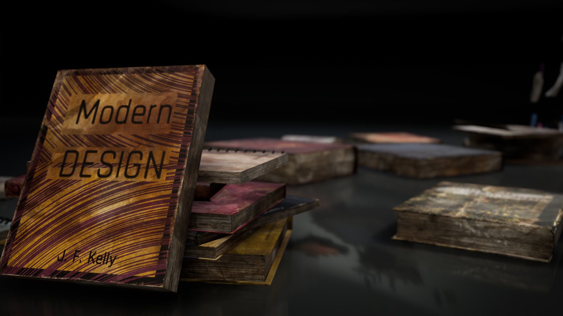 New and Old books - magazines - notes Low-poly 3D model_38