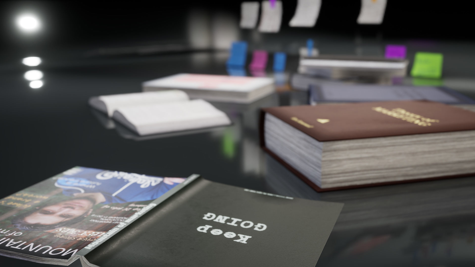 New and Old books - magazines - notes Low-poly 3D model_33