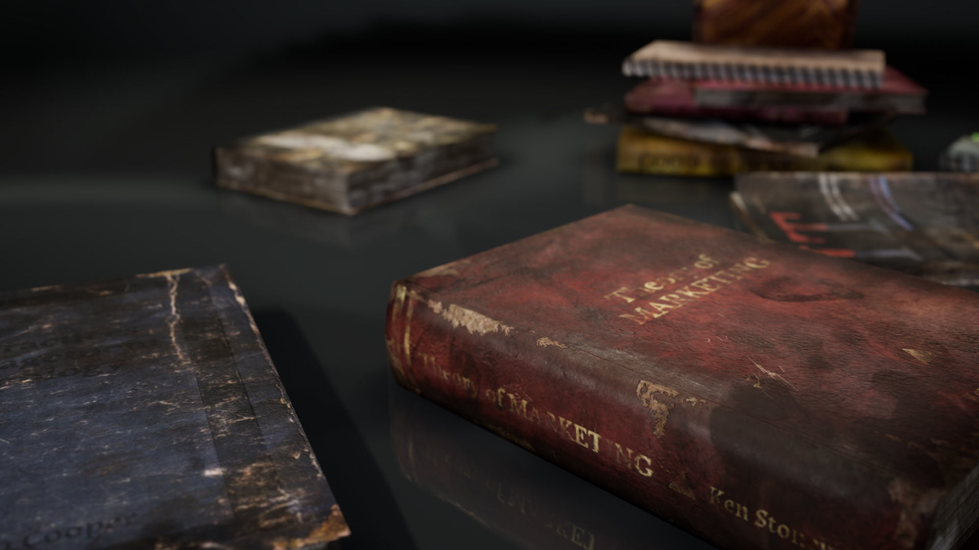 New and Old books - magazines - notes Low-poly 3D model_41