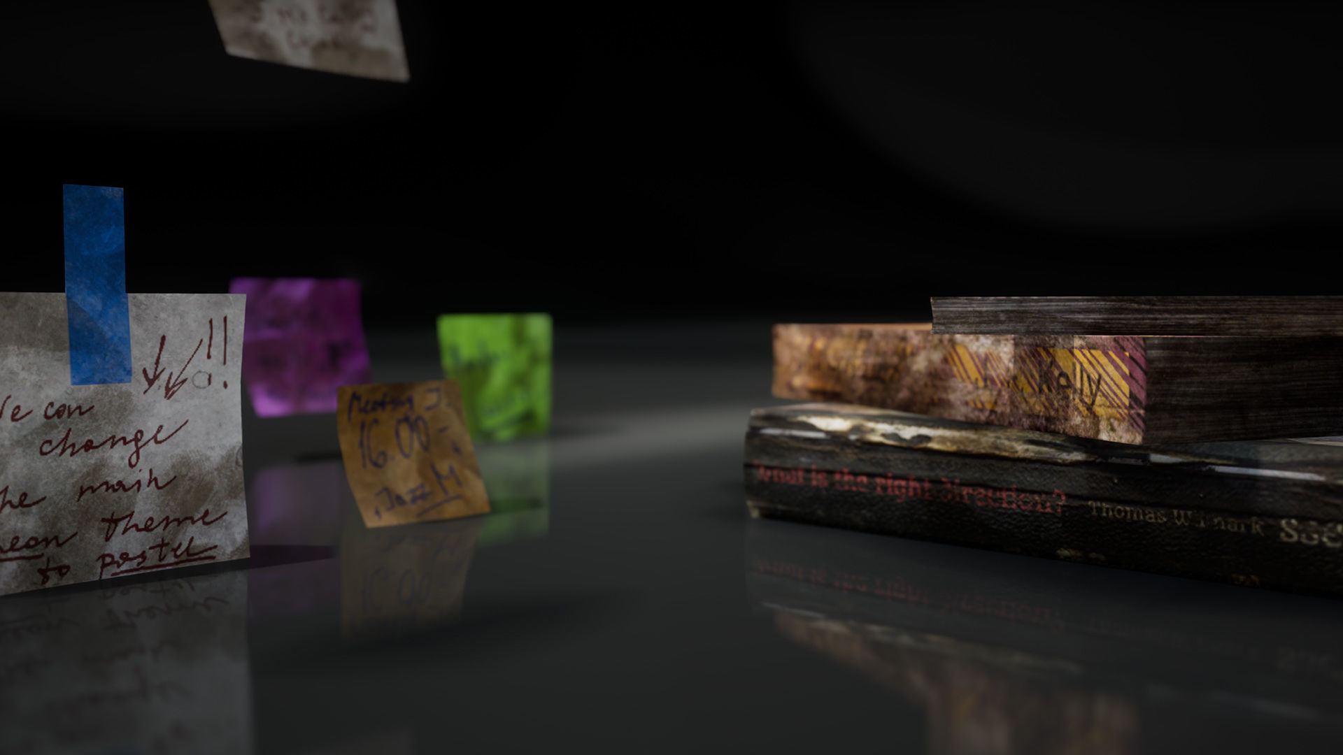 New and Old books - magazines - notes Low-poly 3D model_24