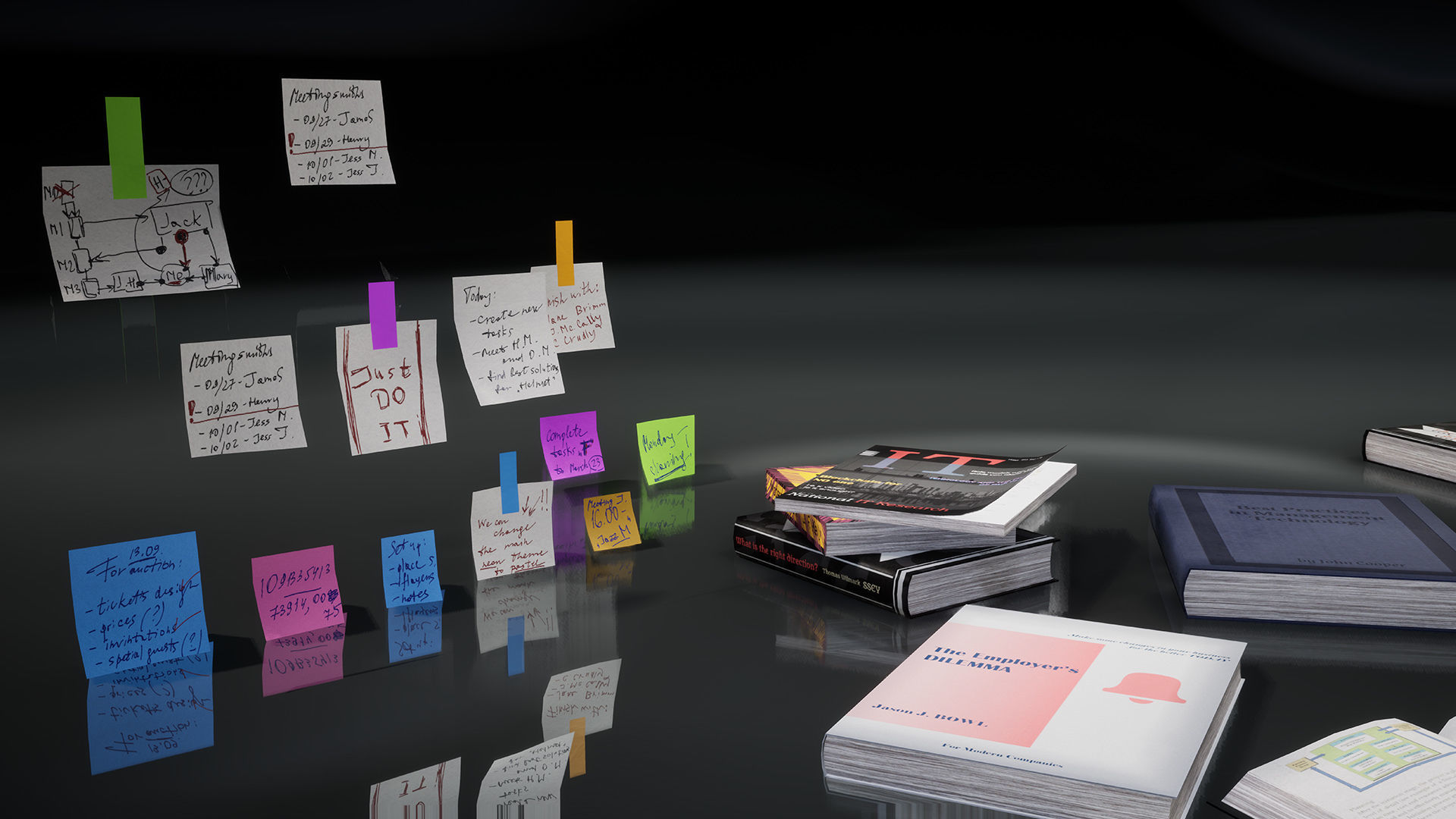 New and Old books - magazines - notes Low-poly 3D model_35