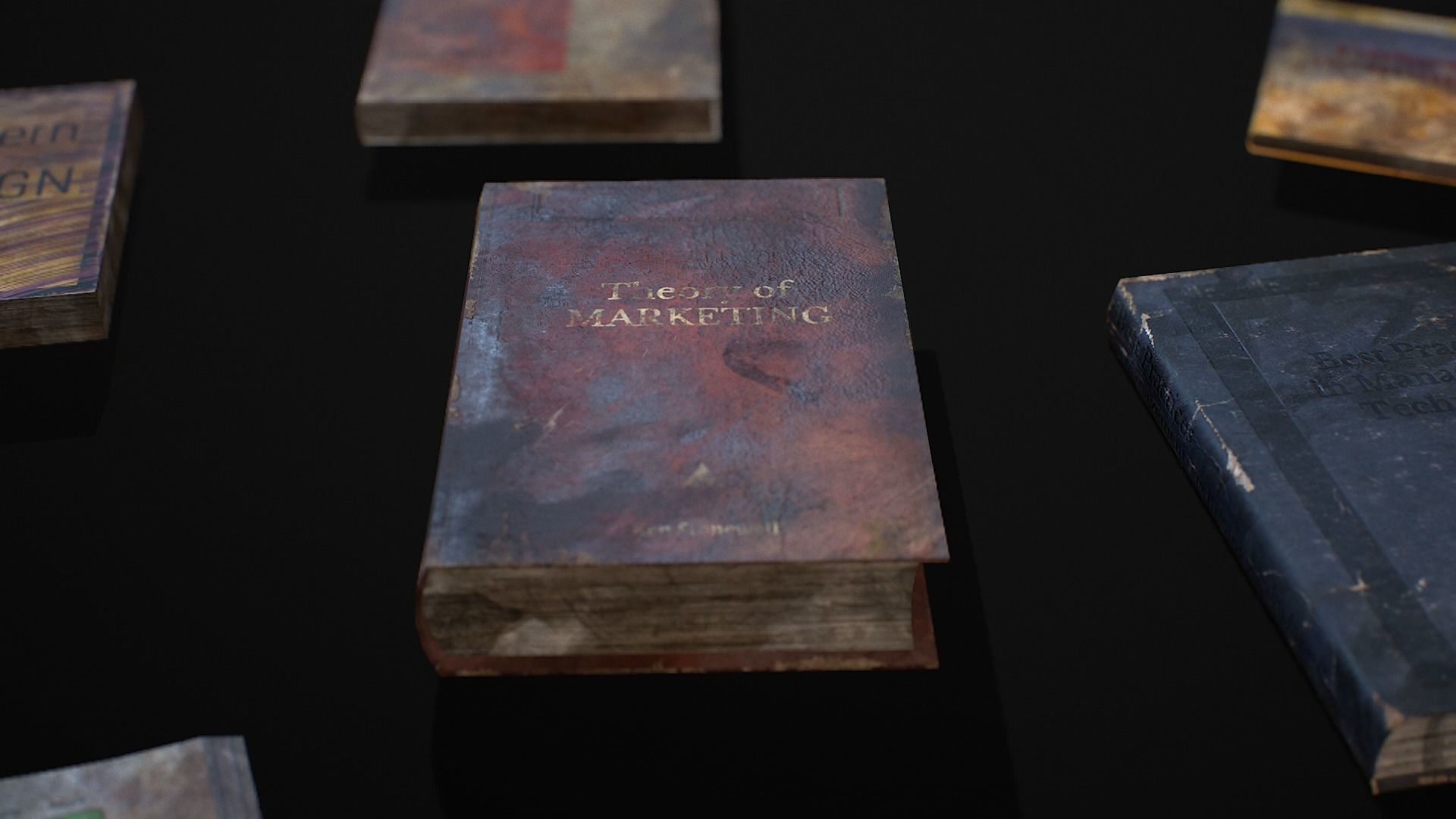 New and Old books - magazines - notes Low-poly 3D model_6