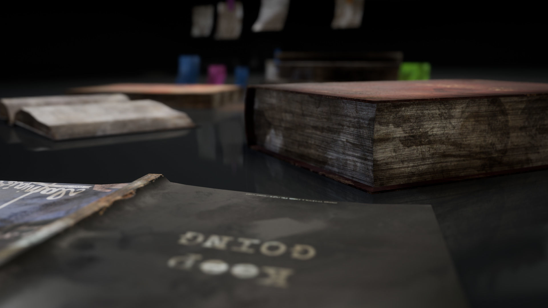 New and Old books - magazines - notes Low-poly 3D model_18