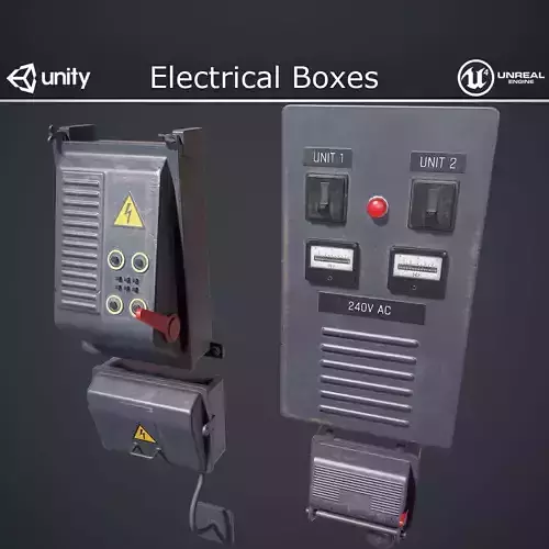 Electrical Boxes Free low-poly 3D model