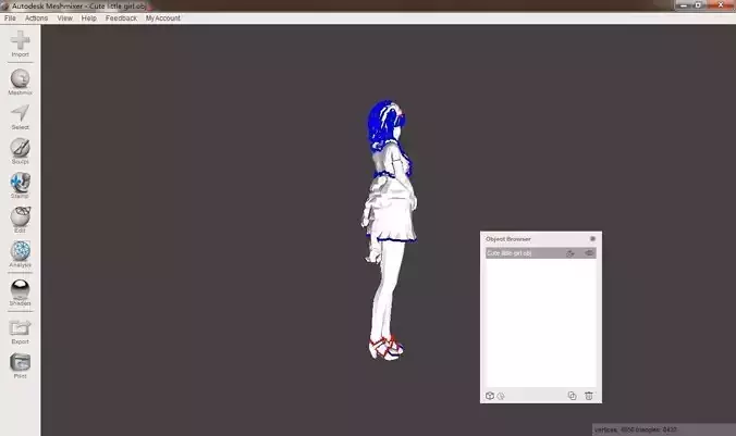 Cute little girl 3D print model