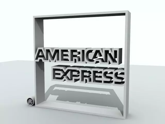 Amercian Express Logo Free 3D model