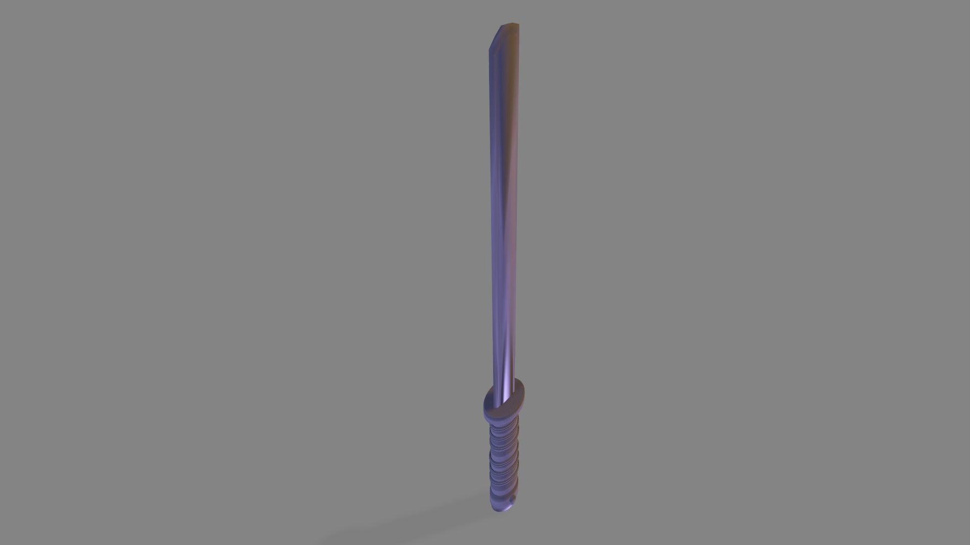 Mighty Hero Legendary Wooden Sword 3D print model_1
