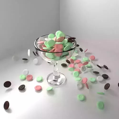Chocolate Coin Drops in Bowl