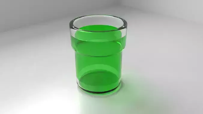 Glass Cup 13 with Liquid 3D model
