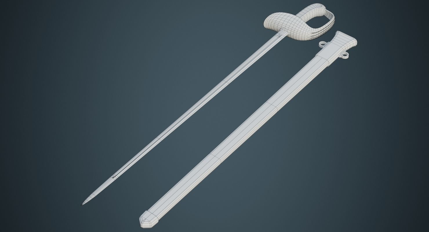 Saber 2A Low-poly 3D model_5
