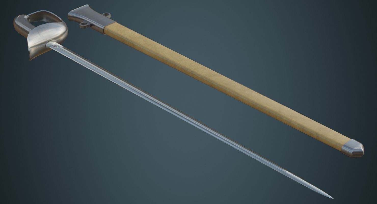 Saber 2A Low-poly 3D model_1