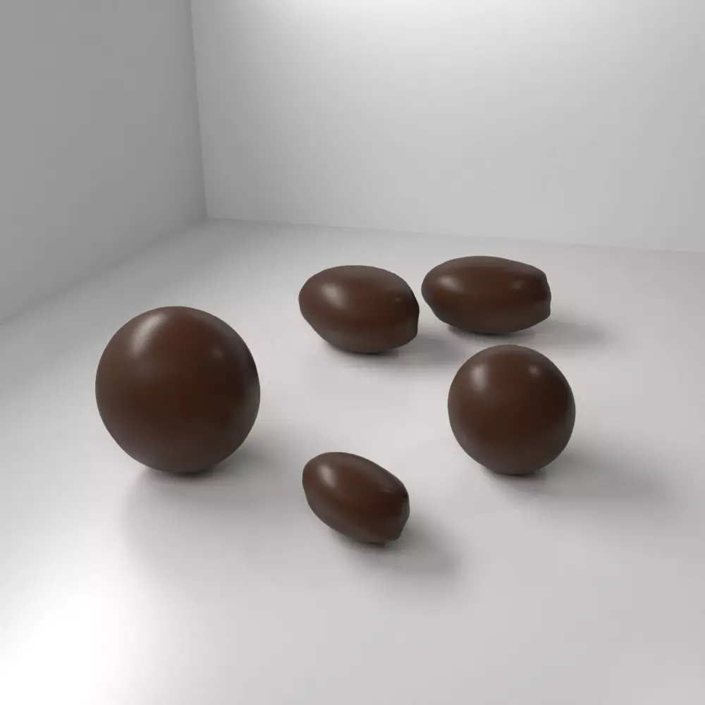 Milk Chocolate Drop 3D model_0