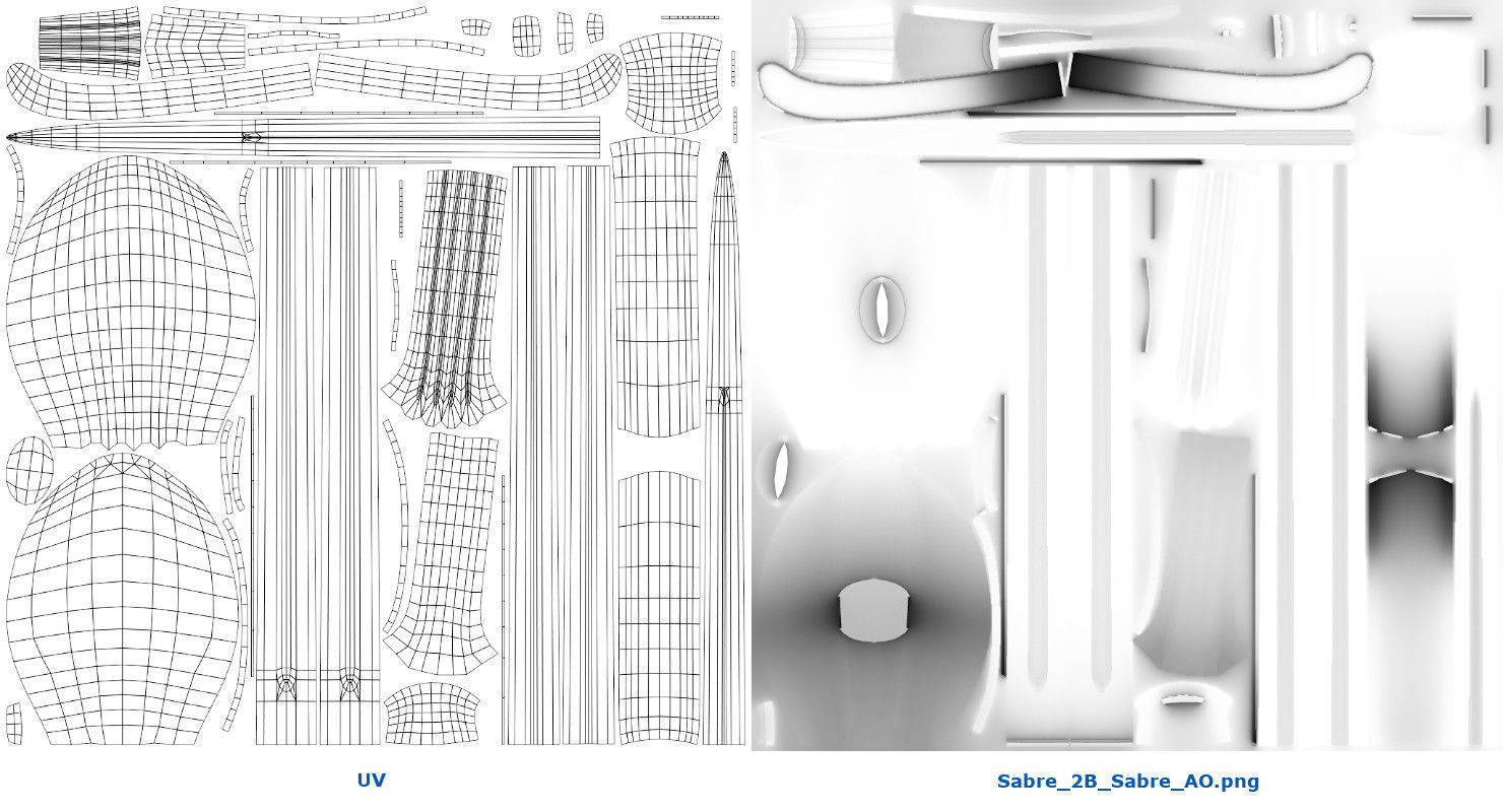 Sabre 2B Low-poly 3D model_7