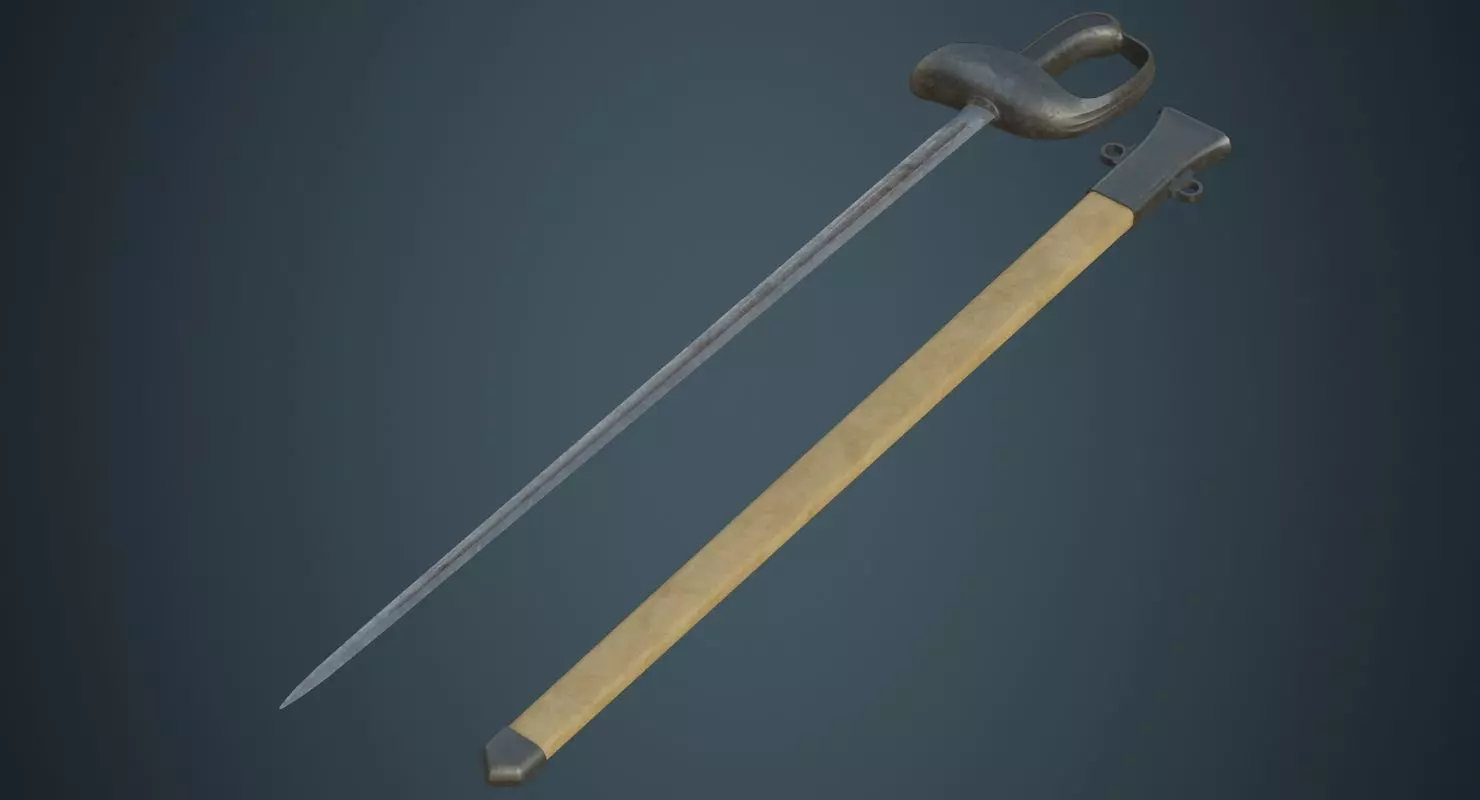 Sabre 2B Low-poly 3D model_0