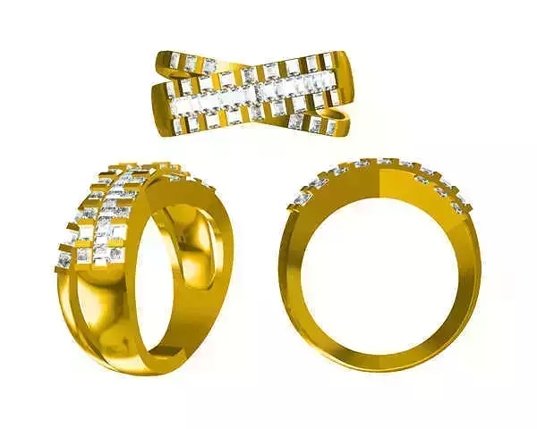 JCD Format Vintage criss cross engagement rings 3dm jewelry