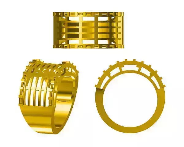 JCD Format Unique square  cut diamond design ring  jewelers file