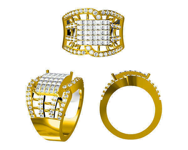 JCD Format Classic round cut  engagement rings 3dm jewelry 3D print model