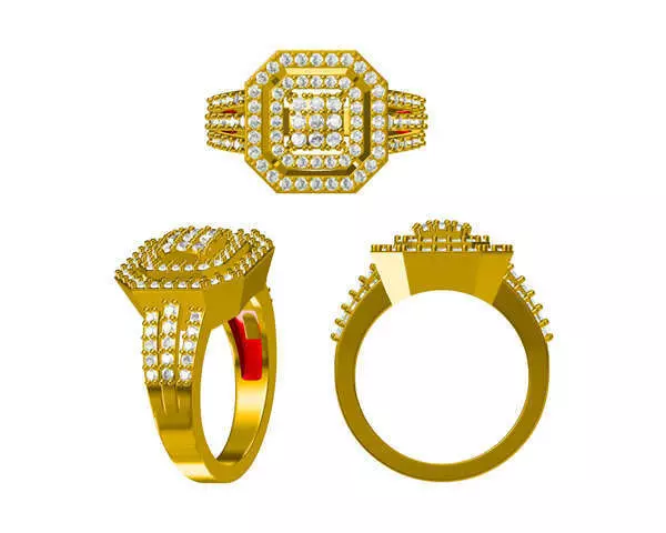 JCD Format Classic round shape engagement rings 3d design course 3D print model