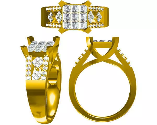 JCD Format Diamond engagement rings cad cam jewelry 3D model 3D ...