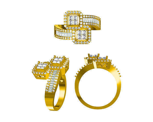 JCD Format  Diamond engagement rings cad cam jewelry design 3D print model