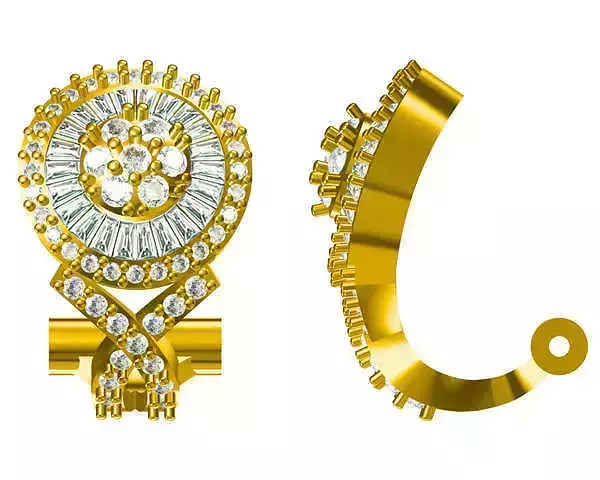 JCD Format Classic round brilliant shape baguette cut design