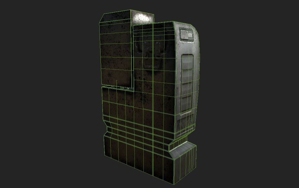 Cyberpunk Vending machine Low-poly 3D model_6