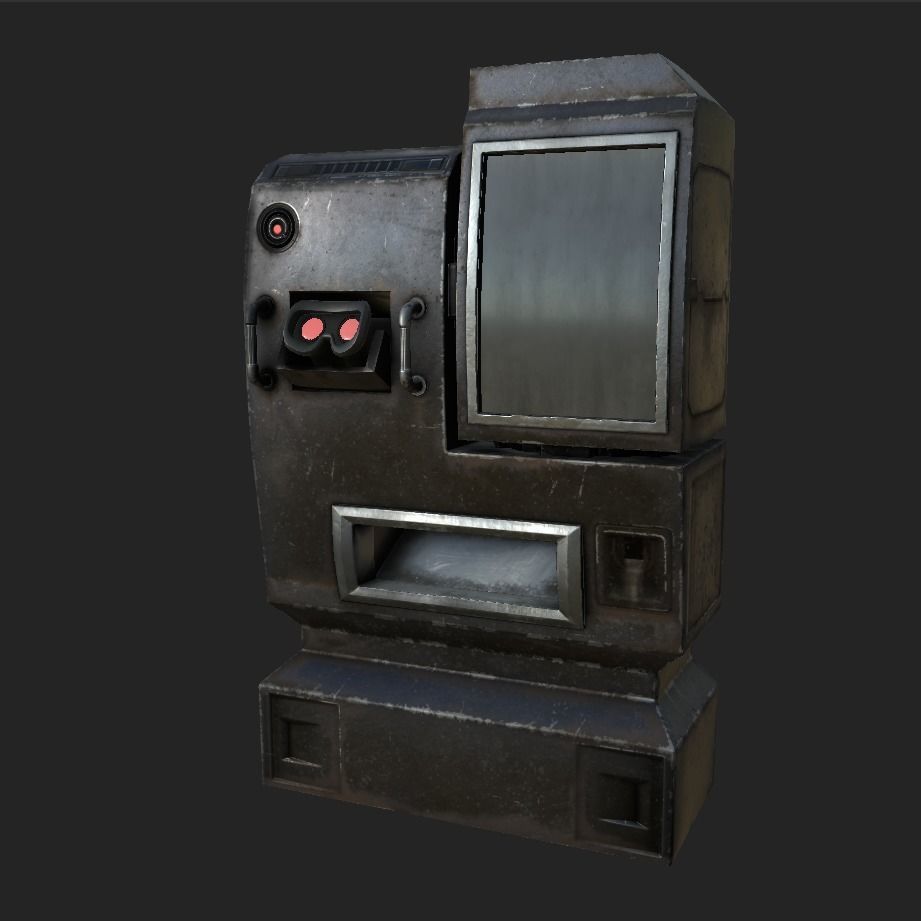 Cyberpunk Vending machine Low-poly 3D model_3