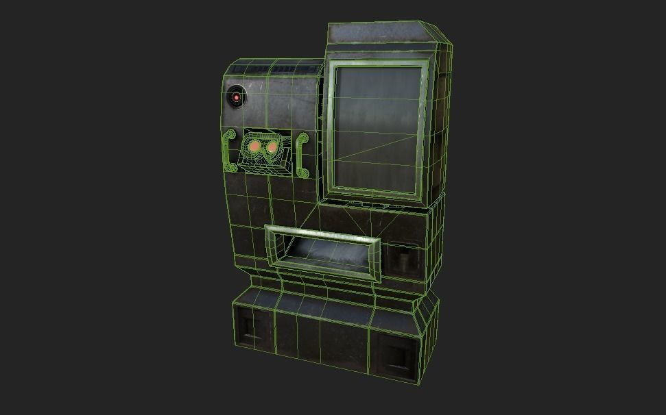 Cyberpunk Vending machine Low-poly 3D model_5