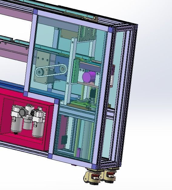 Conveyor assembly 3D model_8