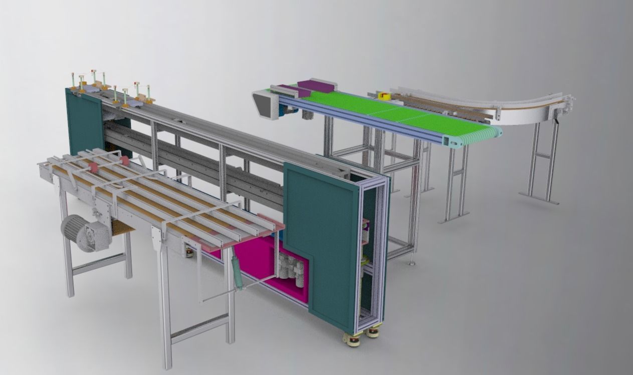 Conveyor assembly 3D model_9